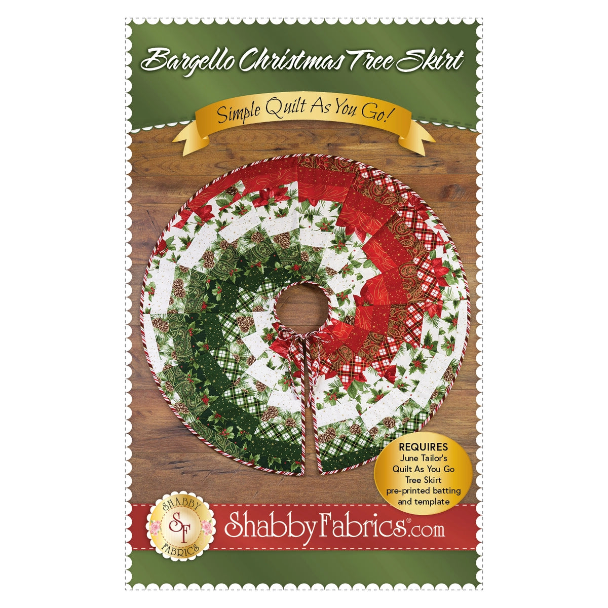 Shabby Fabrics Bargello Christmas Tree Skirt Pattern