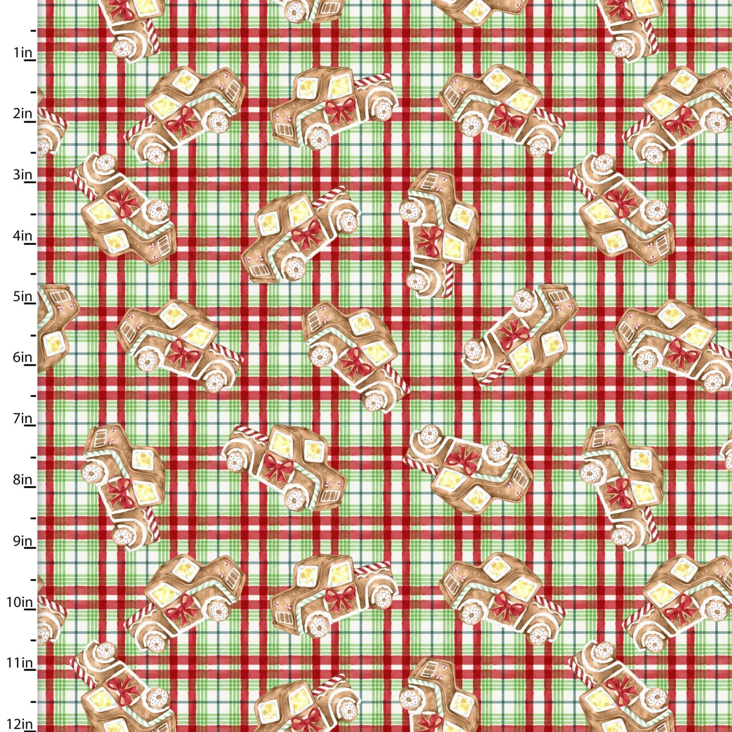 Gingerneering Fabric - Ginger Plaid - By the yard