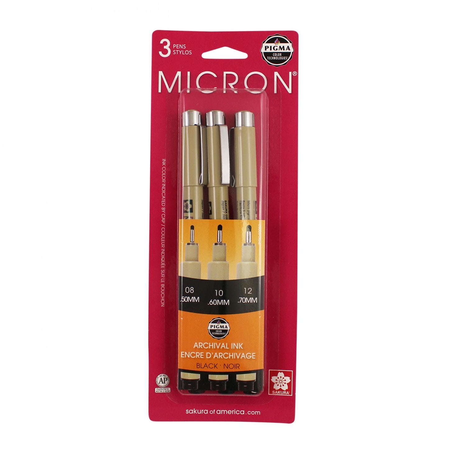 Pigma Micron 3 Piece Set Black