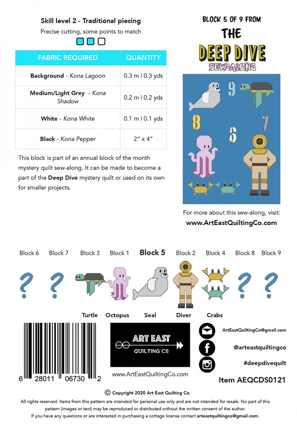 Art East Deep Dive Quilt Pattern