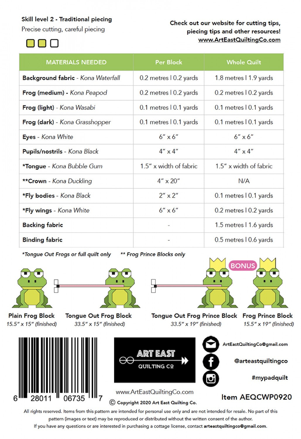 Art East Welcome to My Pad Quilt Pattern