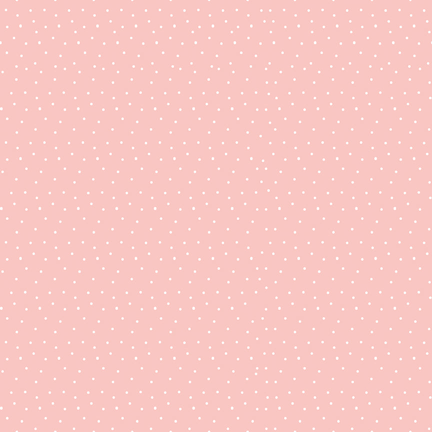 Sew Much Fun Dots Pink Fabric - By the yard