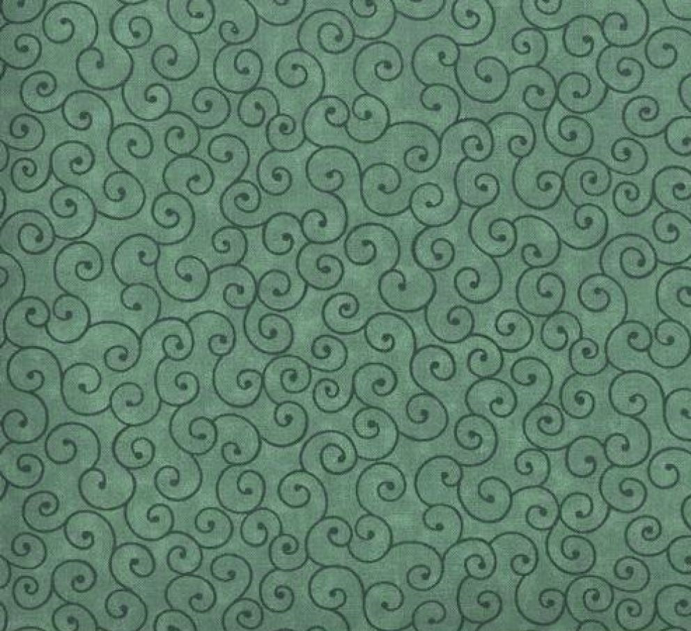 Swirls Fabric - Hunter- By the yard