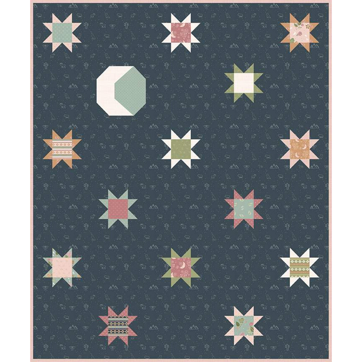 Burlap and Blossom Desert Moon Quilt Pattern
