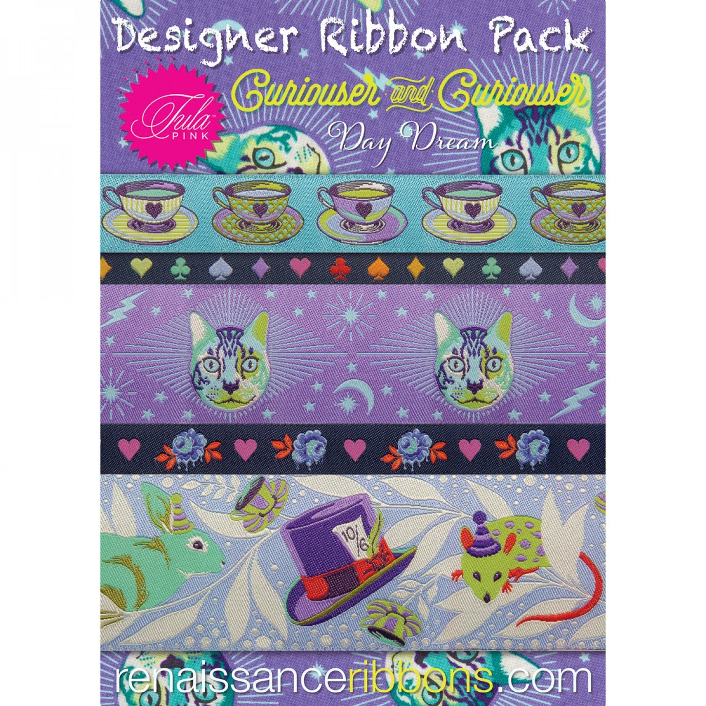 Designer Ribbon Tula Pink Curiouser Daydream Pack