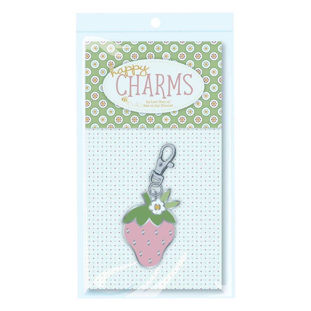 Lori Holt Enamel Happy Charm Strawberry