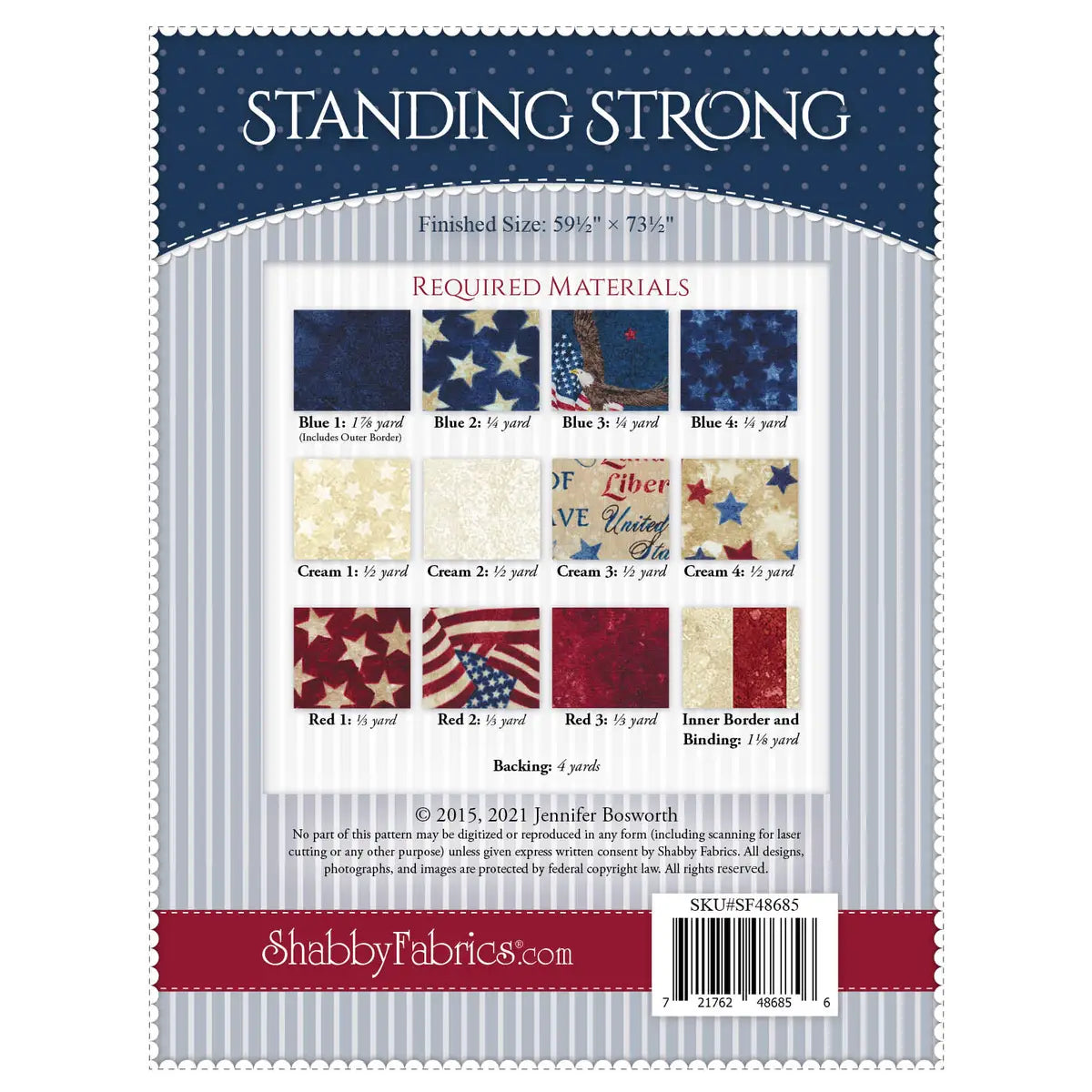 Shabby Fabrics Standing Strong Quilt Pattern