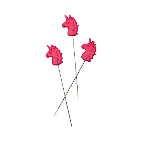 Tula Pink Unicorn Head Straight Pins 30 ct.