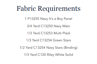 Free It's a Boy Quilt Pattern