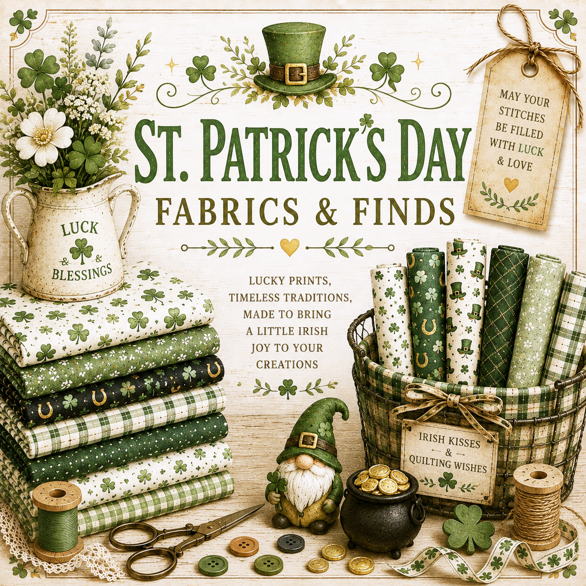 St Patrick's Day Fabric