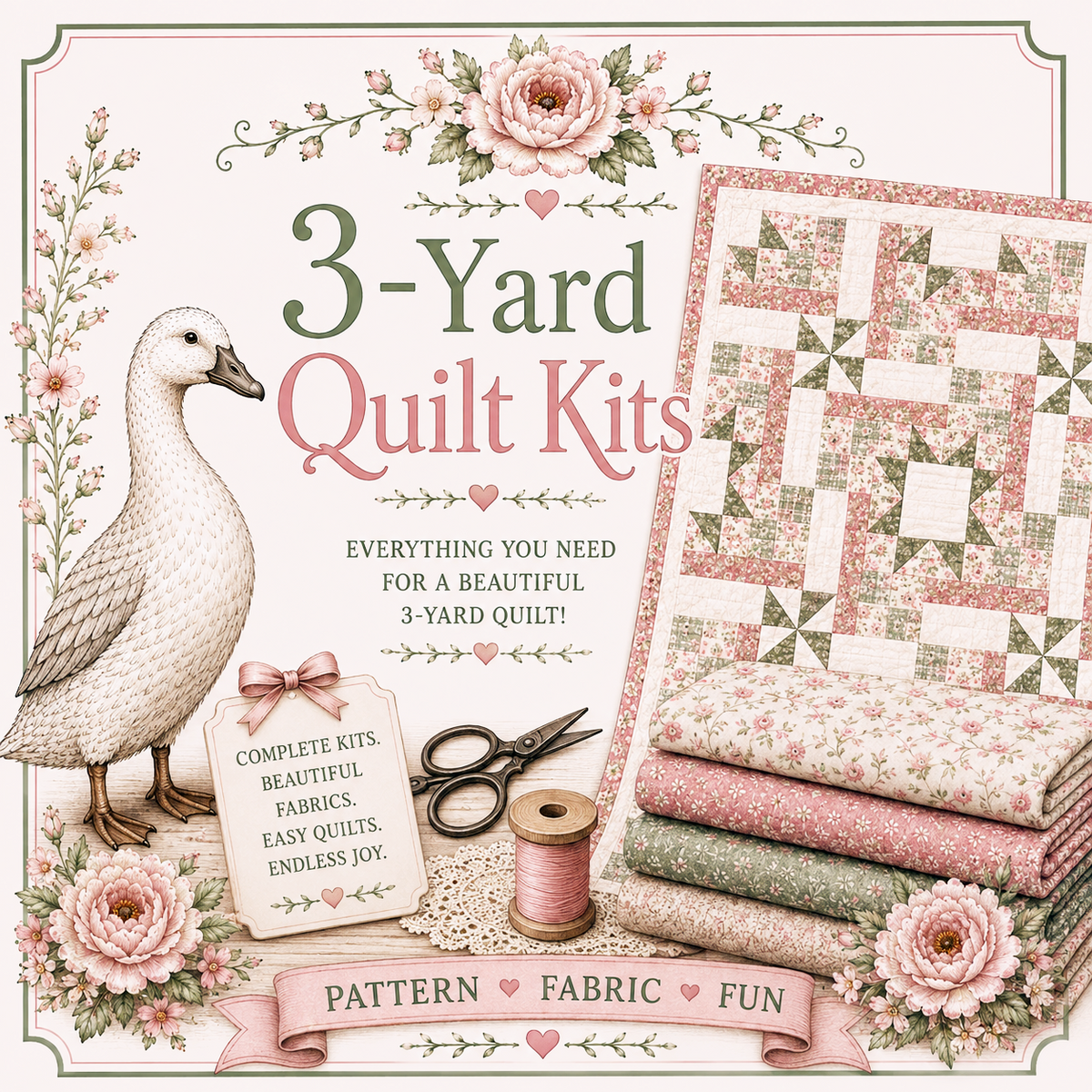 3 Yard Quilt Kits