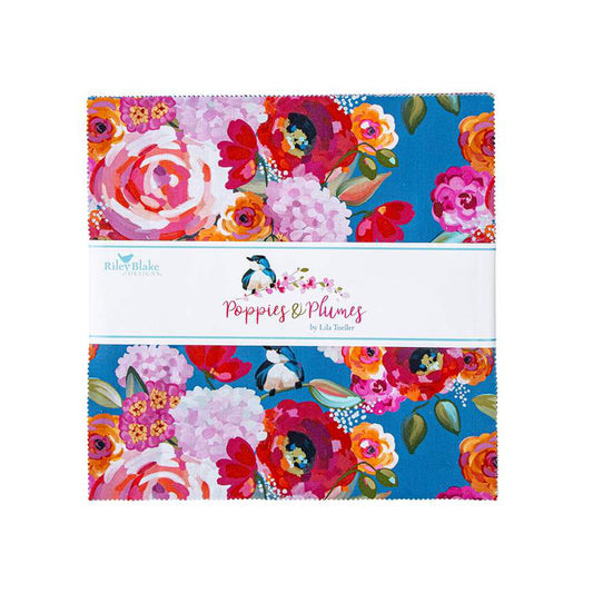 Poppies & Plumes 10" Stacker Stacker 42pc