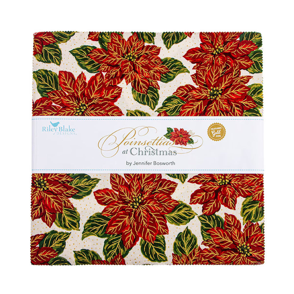 Poinsettias at Christmas 10" Stacker