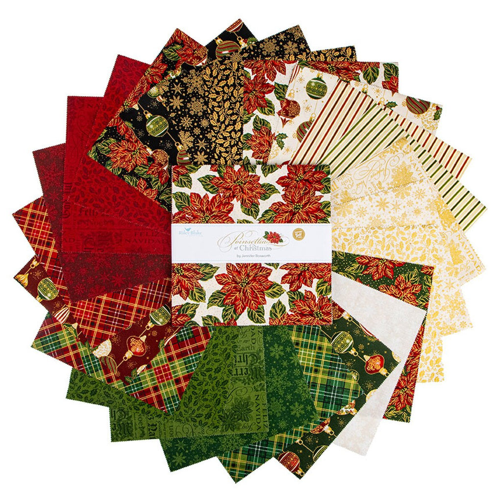 Poinsettias at Christmas 10" Stacker