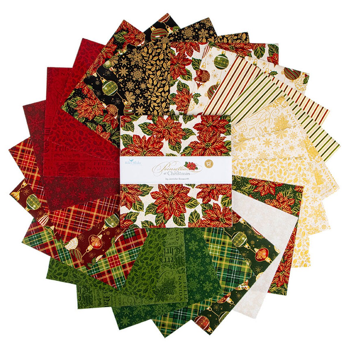 Poinsettias at Christmas 10" Stacker