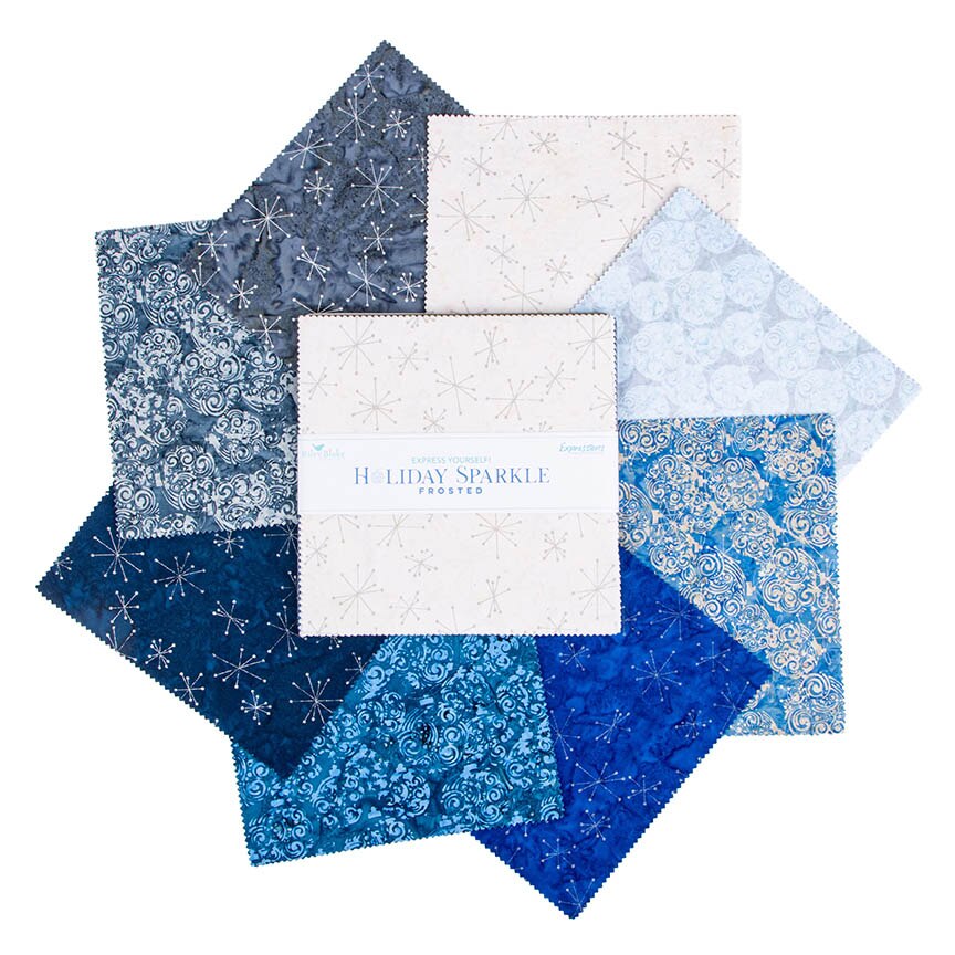 Batiks Express Yourself! Holiday Sparkle Frosted 10" Squares D