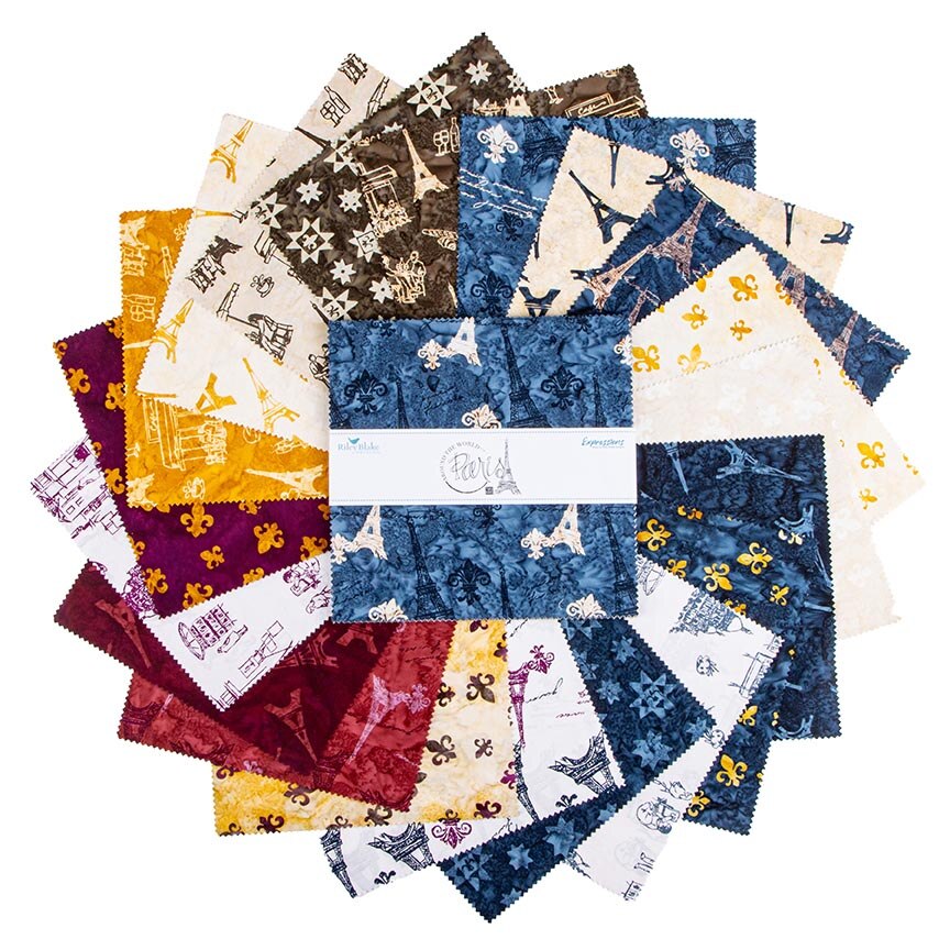 Batiks Around the World - Paris 10" Squares