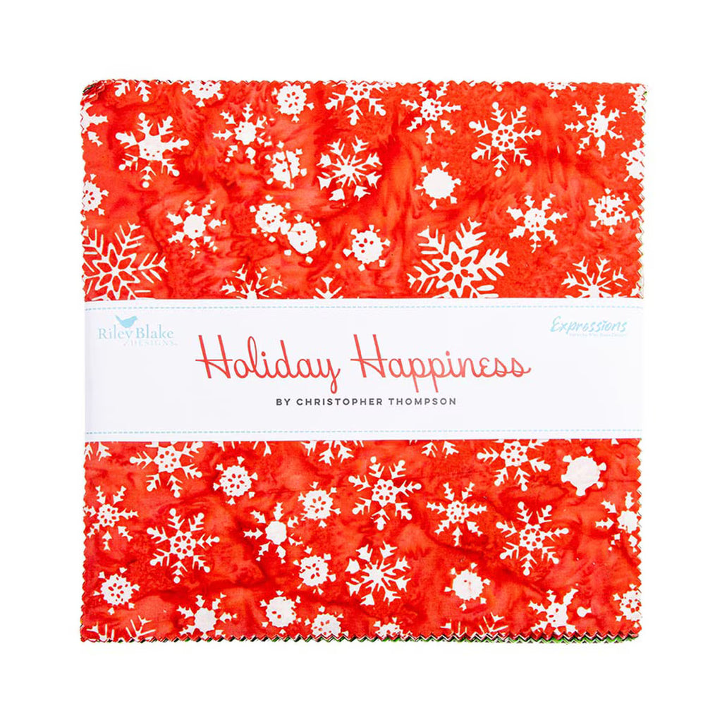 Batiks Holiday Happiness 10" Stacker