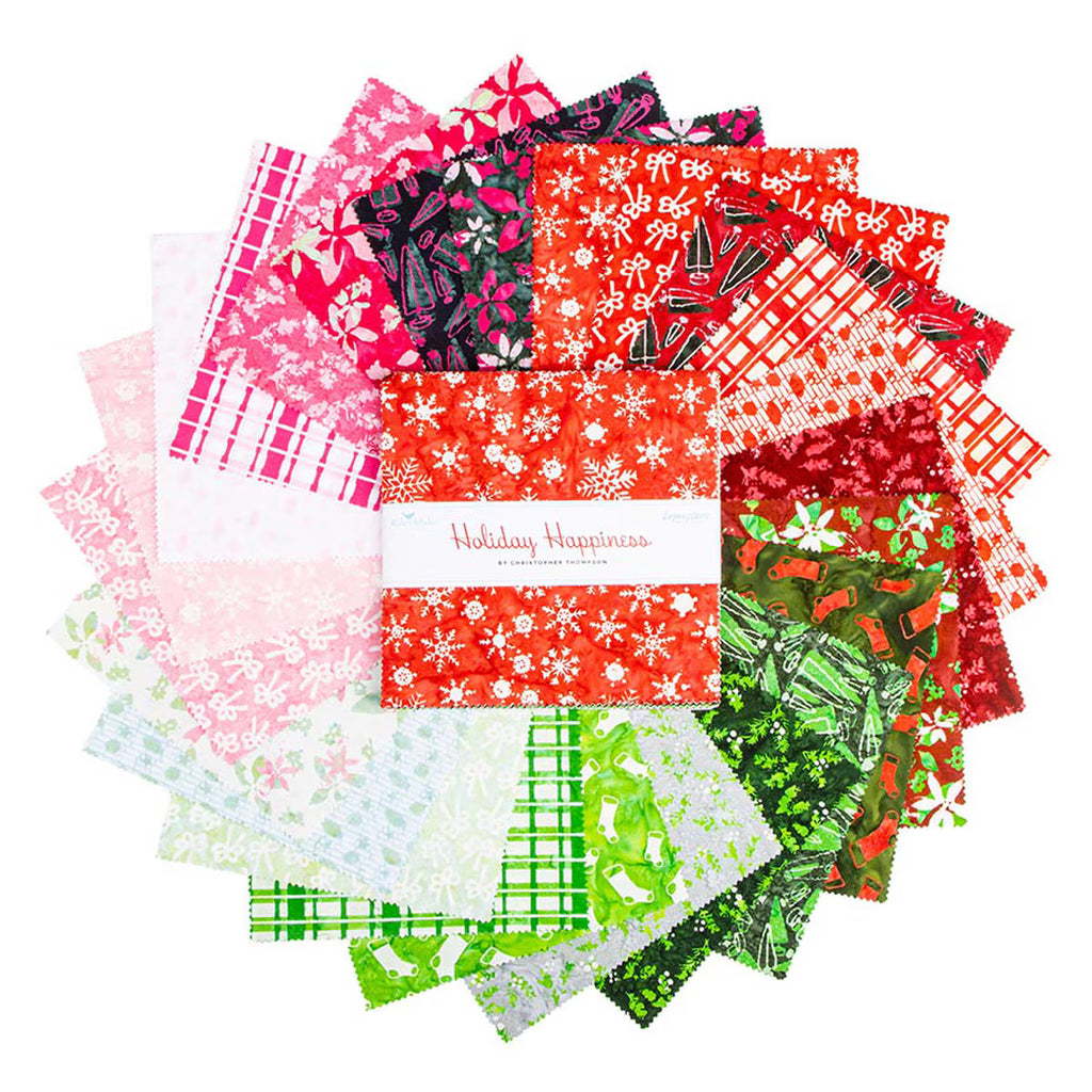Batiks Holiday Happiness 10" Stacker