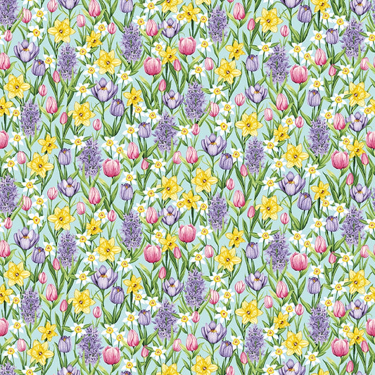 Hoppy Hunting Small Floral Fabric - By the yard