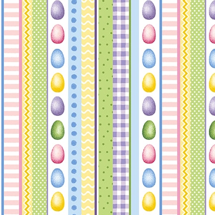 Hoppy Hunting Small Stripe Fabric - By the yard
