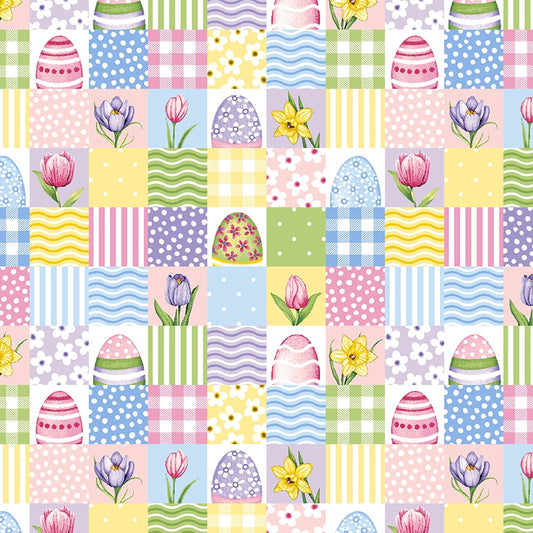 Hoppy Hunting Patchwork Fabric - By the yard