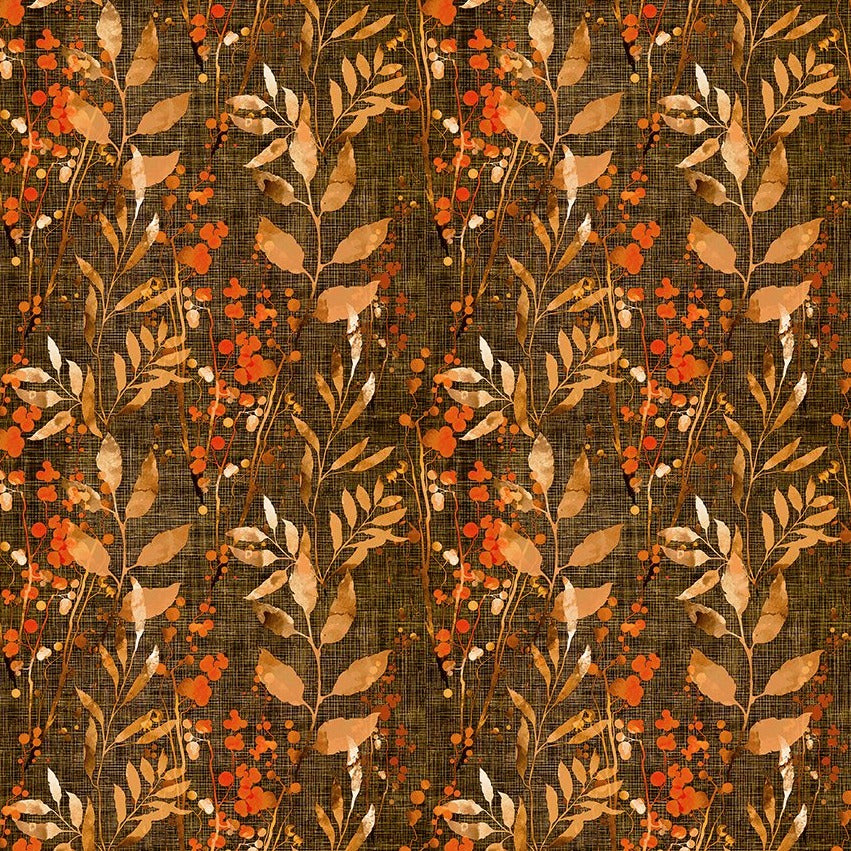 Reflections of Autumn Multi Berries Weave Fabric - By the yard