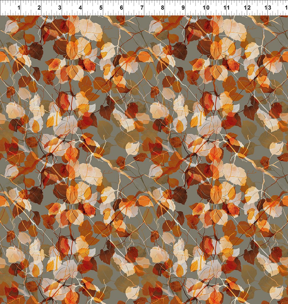 Reflections of Autumn Multi Branches Fabric - By the yard