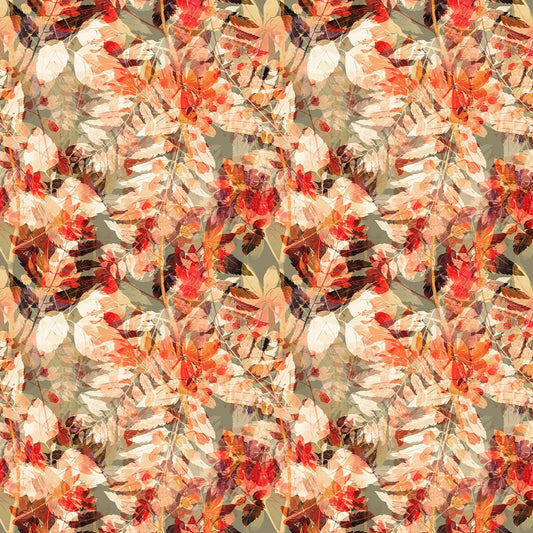 Reflections of Autumn Multi Luscious Fabric - By the yard