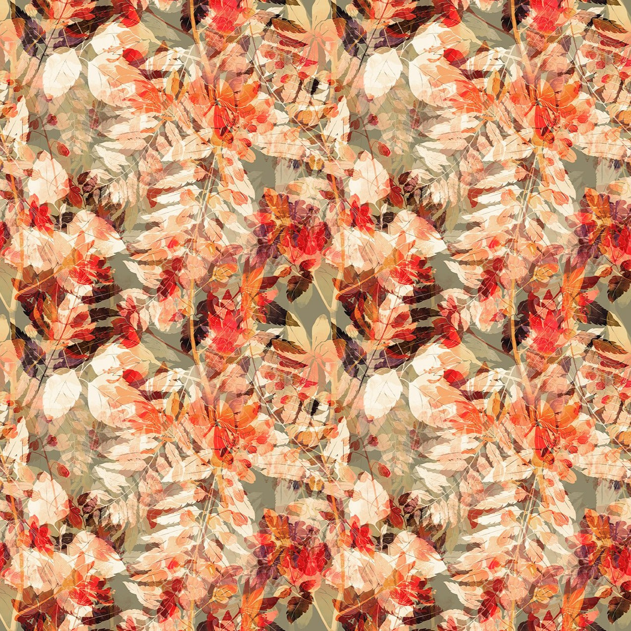 Reflections of Autumn Multi Luscious Fabric - By the yard