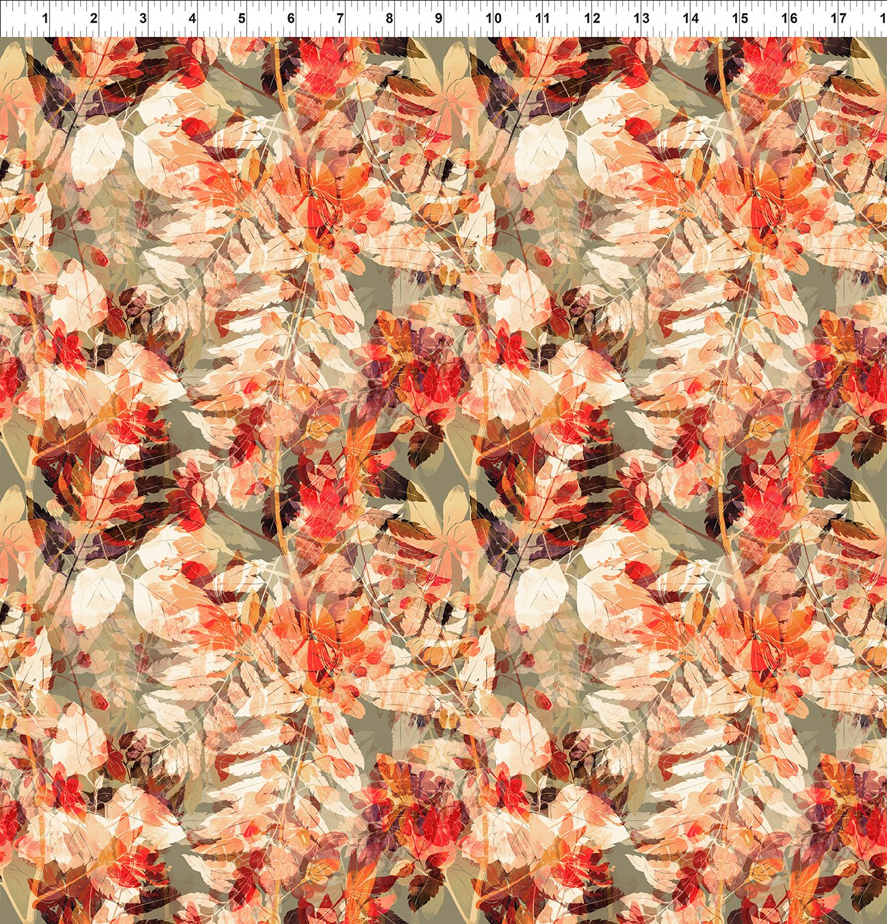 Reflections of Autumn Multi Luscious Fabric - By the yard