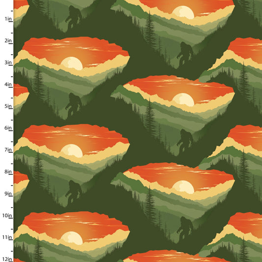 Legendary Loner Mysterious Mountain Fabric - By the yard