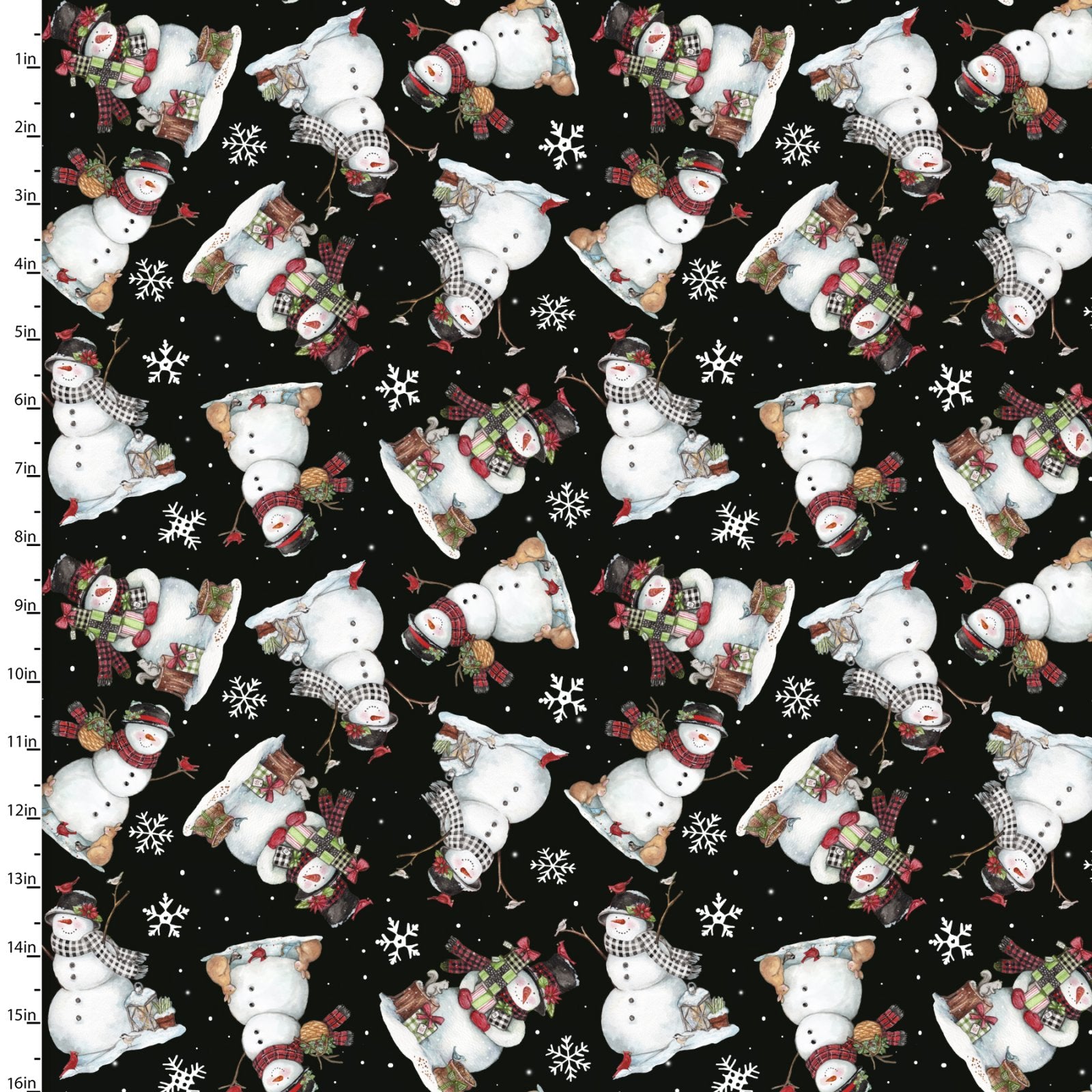 Frosty Hollow Frosty Snowman Toss Fabric