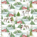 Frosty Hollow Snowy Hollow Scenic Fabric