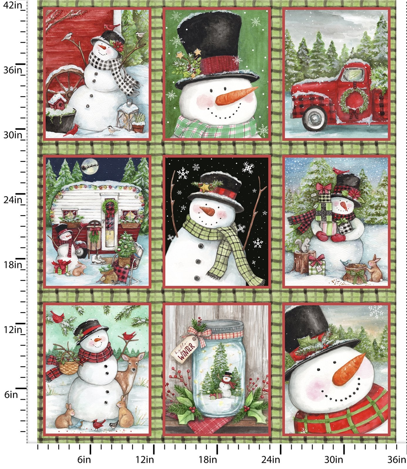 Frosty Hollow Fabric Panel