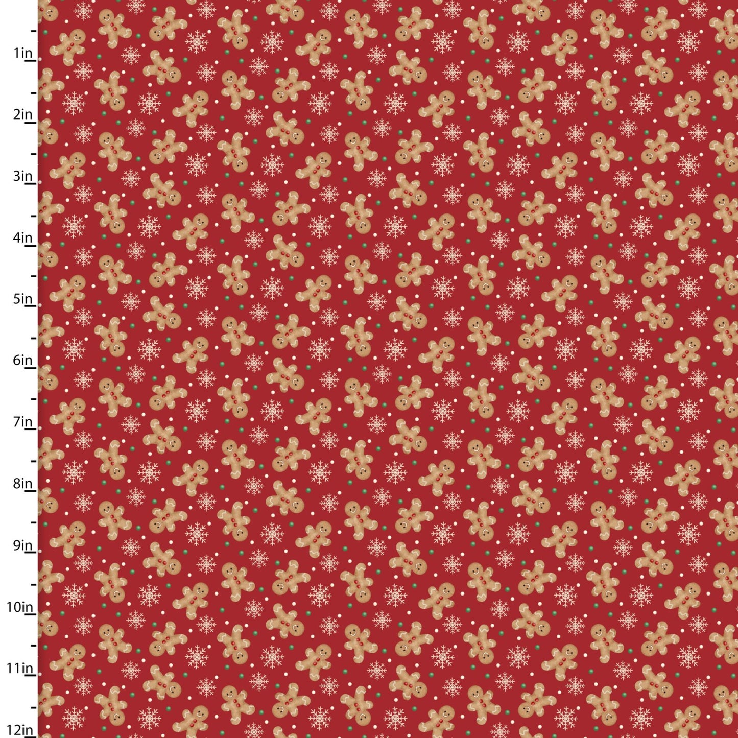 Very Merry Gingerbread Festive Gingerbread Fun Fabric - By the yard