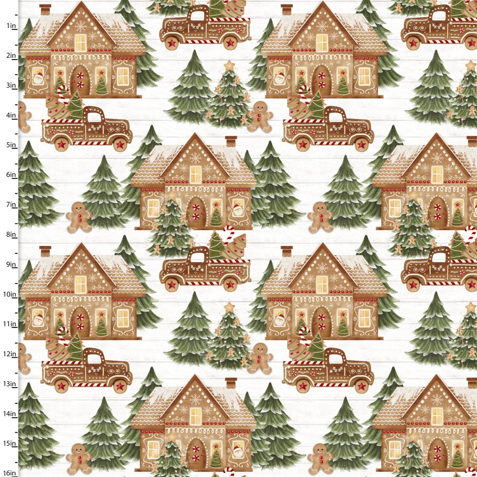 Very Merry Gingerbread Jolly Gingerbread Forest Fabric