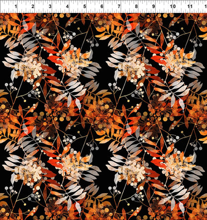 Reflections of Autumn Multi Night Garden Fabric - By the yard