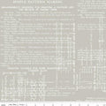 Wide Back Sew Text Gray 3-Yard Package