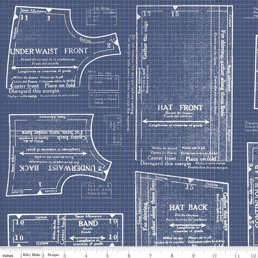 Wide Back Sew Journal 18-Inch Doll Pattern Denim 3-Yard Package