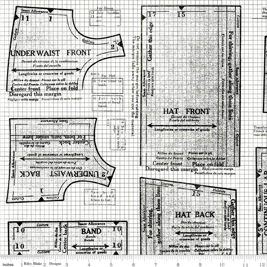 Wide Back Sew Journal 18-Inch Doll Pattern White 3-Yard Package