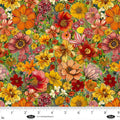Enchanted Canopy Garden Floral Persimmon Fabric by JK Stewart for Blank Quilting