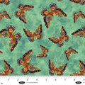 Enchanted Canopy Butterflies Teal Fabric by JK Stewart for Blank Quilting