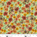 Enchanted Canopy Floral Collage Light Teal Fabric by JK Stewart for Blank Quilting