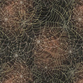 Harvest Haunt Spider Web with Shadows Charcoal Fabric