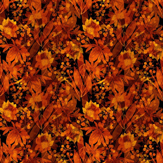 Reflections of Autumn Rust Glorious Fabric - By the yard
