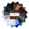Batiks Hand-Dyes Quartz Crystals 5" Squares