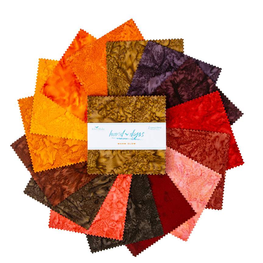 Batiks Hand-Dyes Warm Glow 5" Squares