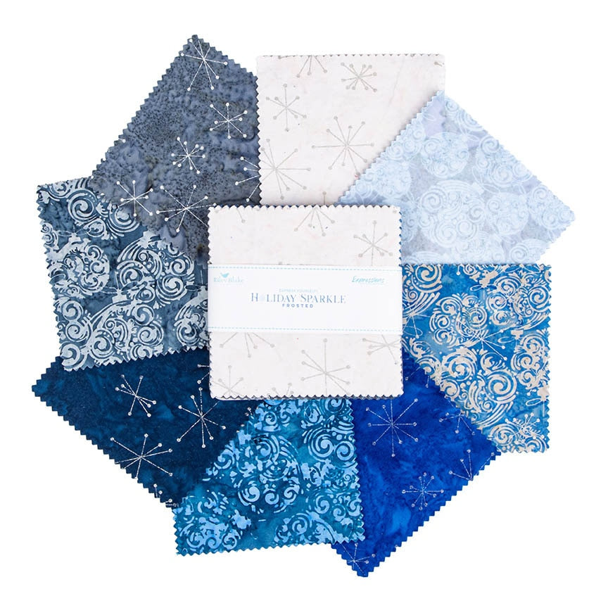 Batiks Express Yourself! Holiday Sparkle Frosted 5" Squares D