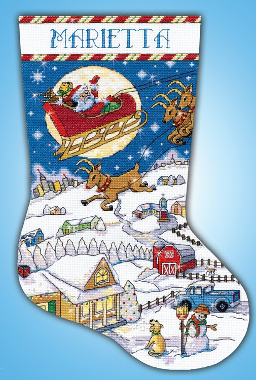 Countryside Delivery Stocking 6862 Cross Stitch Kit